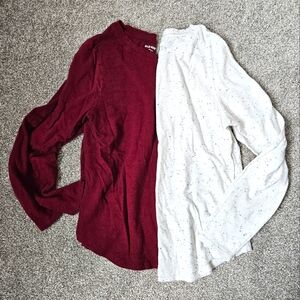 Set Of 2 Old Navy Long Sleeve Crewneck Tees Small Stretchy